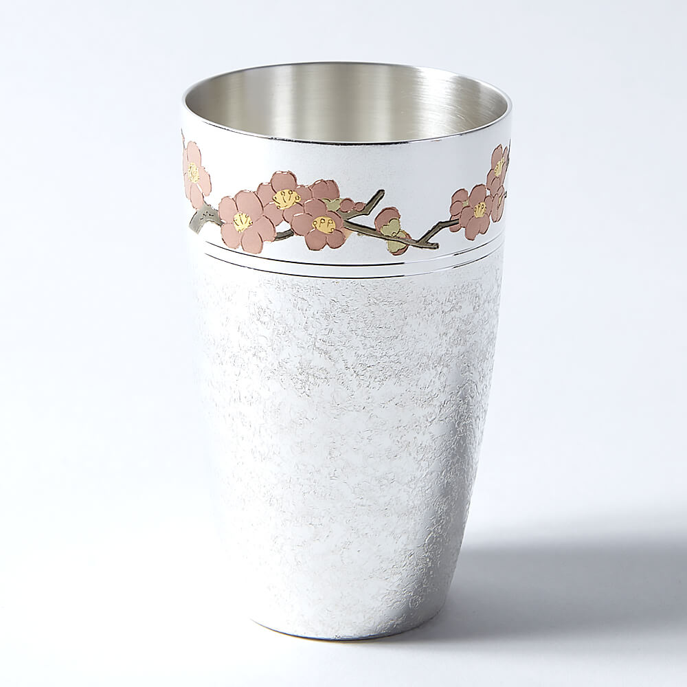 Obuchi Ginki Silver Tumbler Plum