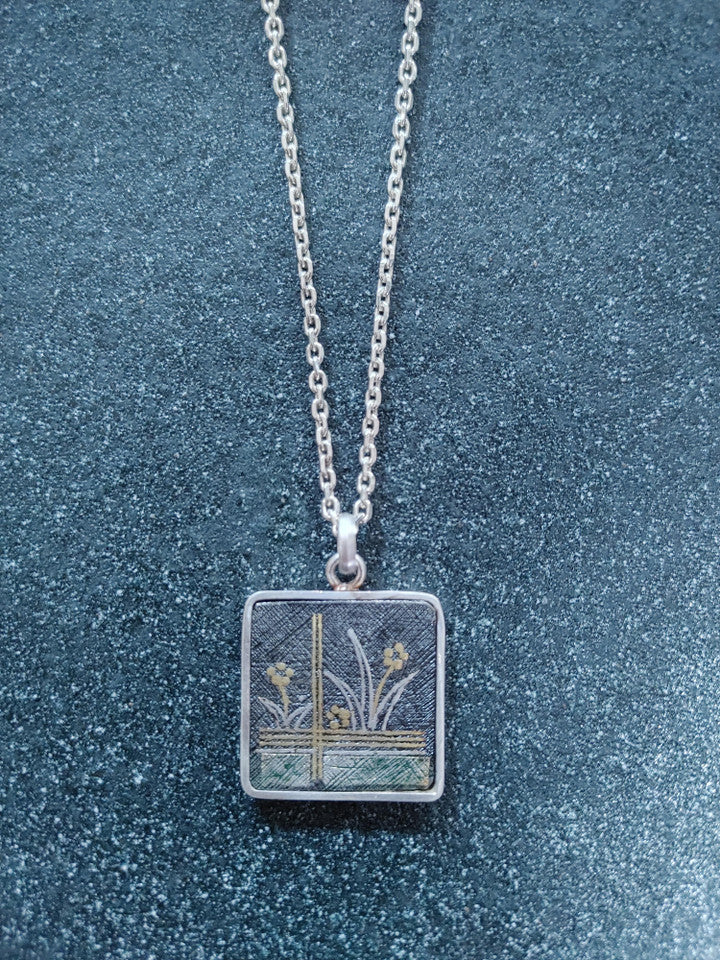 Ipsa inlaid pendant Wildflower