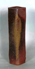 Fujiwara Kei Bizen square flower vase