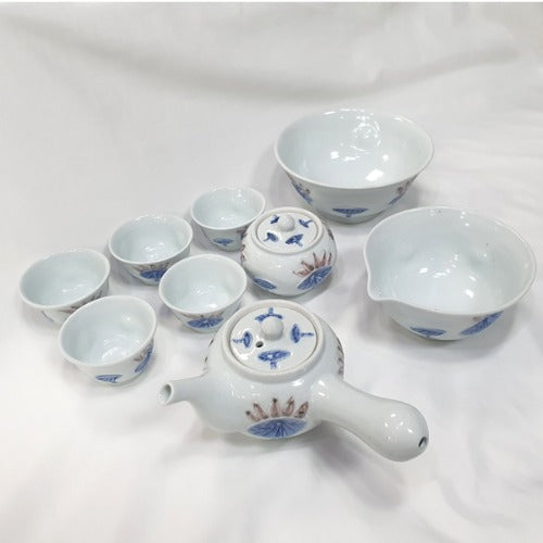 Lotus tea set — detail