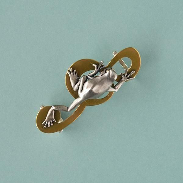 Mansei silver obidome Frog