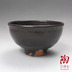 Black glaze tea bowl — detail