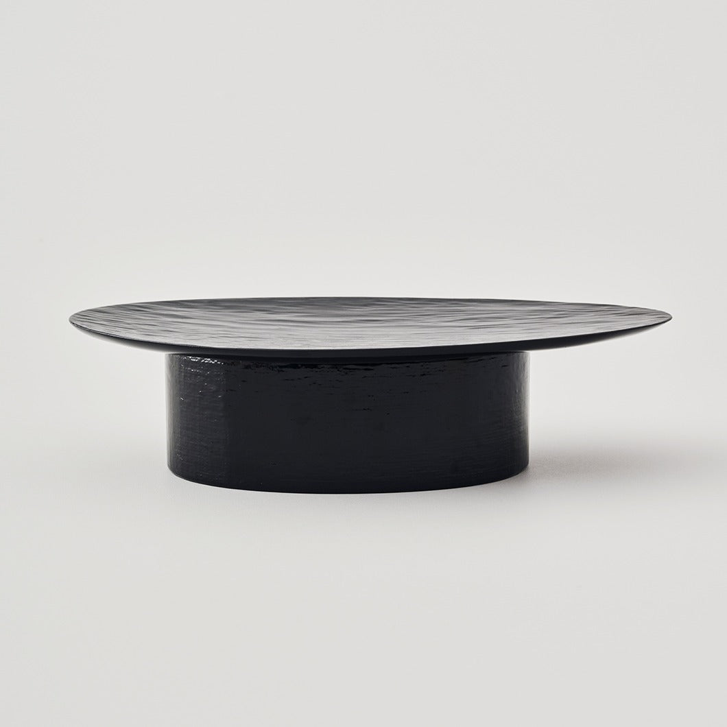 Pebble lacquered box in natural urushi
