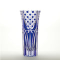 Edo Kiriko Ruri-Blue Crystal Vase