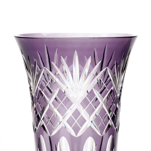 Edo Kiriko Purple Crystal Vase