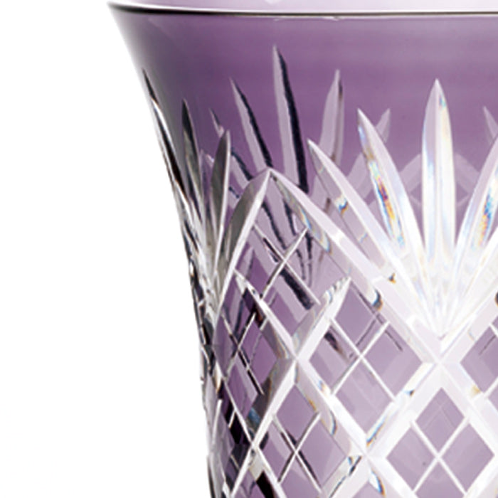 Edo Kiriko Purple Crystal Vase