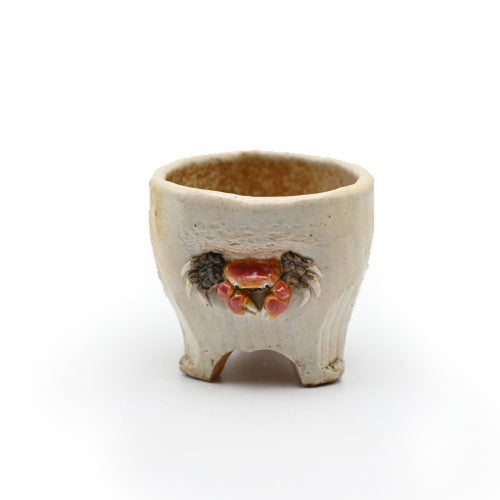 Moriwaki Hiroyuki White Bizen Crab Guinomi