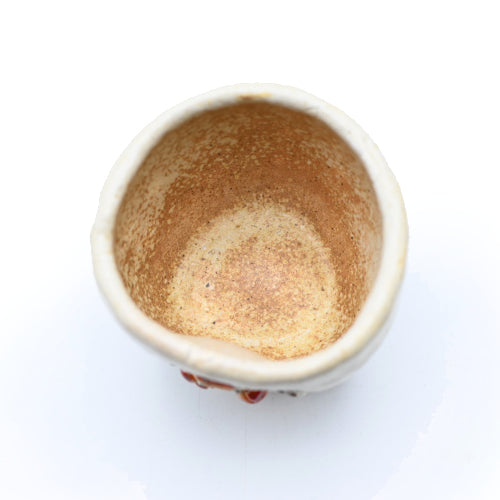 Moriwaki Hiroyuki White Bizen Crab Guinomi