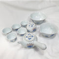 Lotus white porcelain tea set by Seo Gwang-su