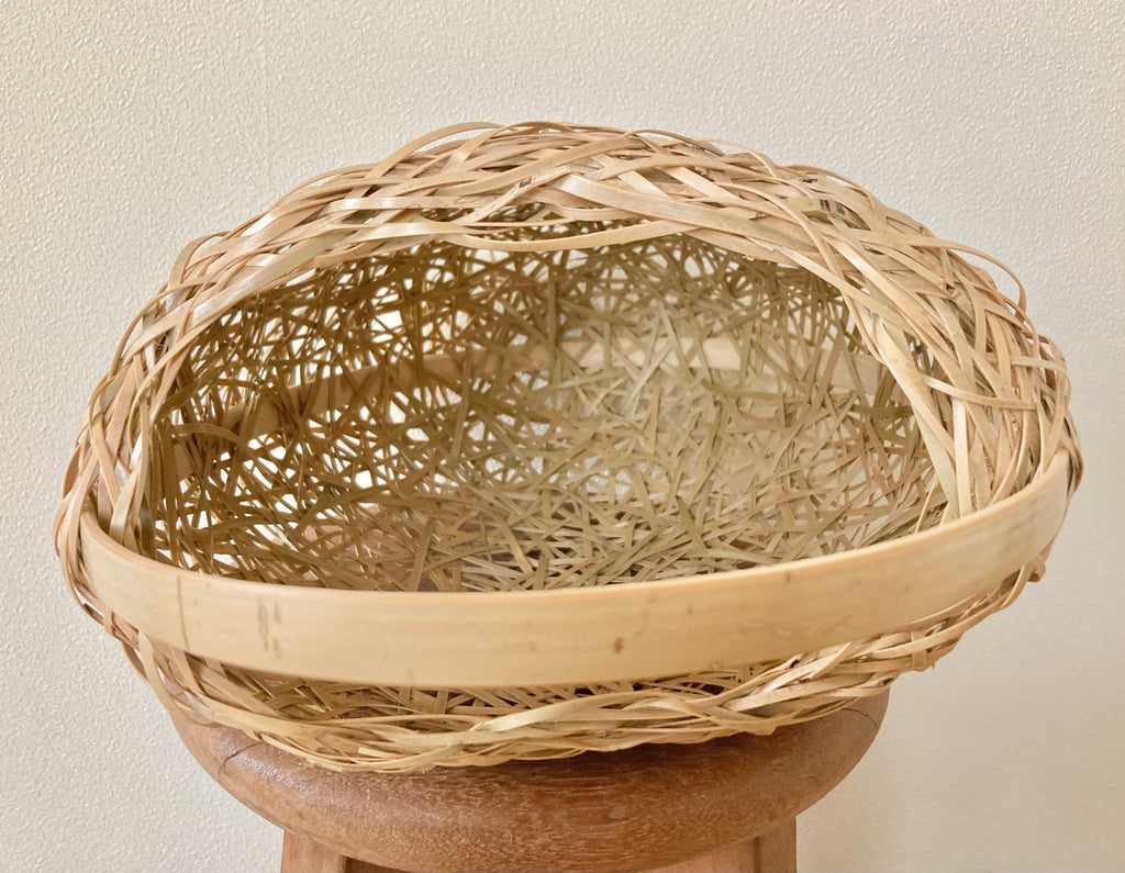 Mochiki Yurika Bamboo Basket Ao