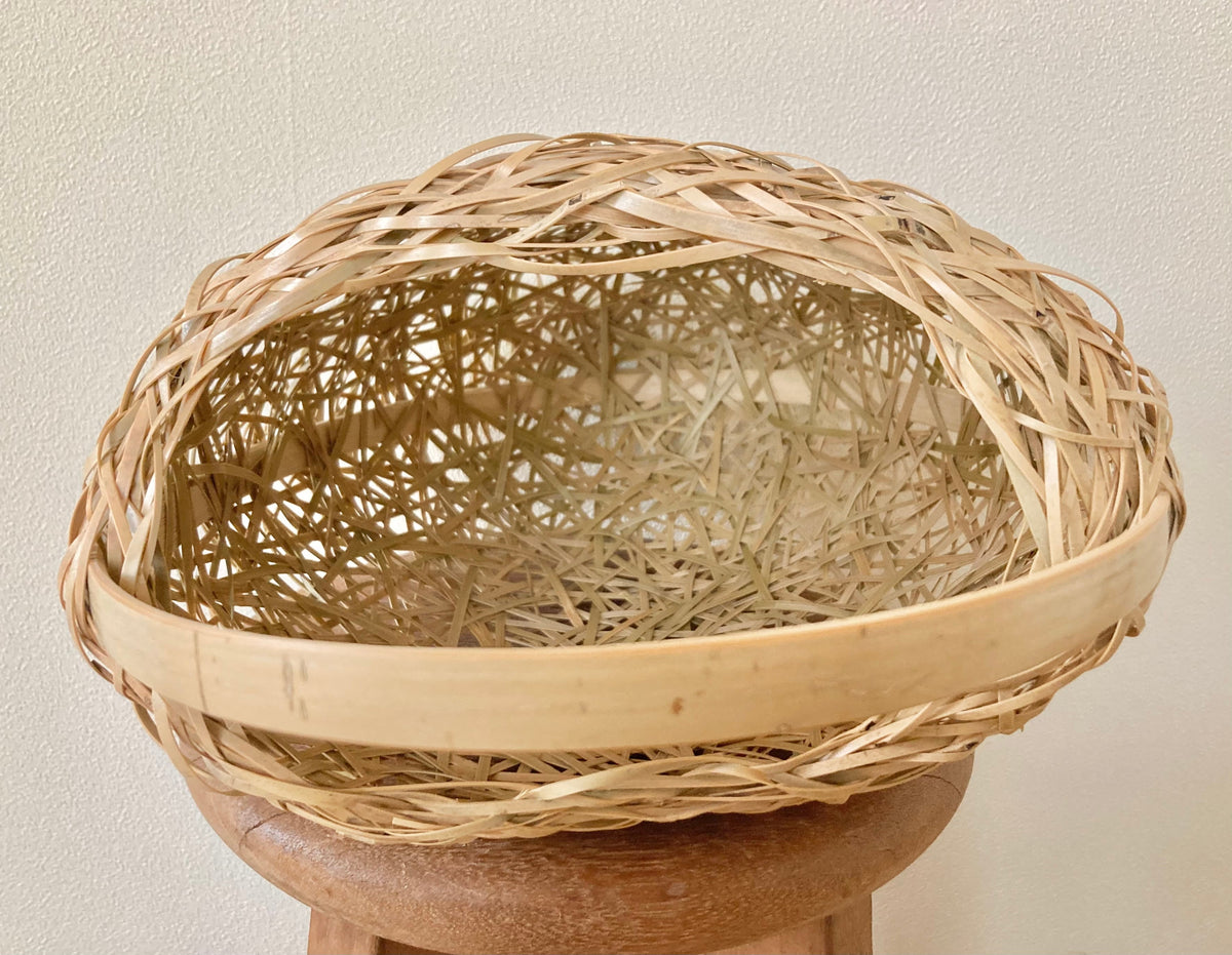 Mochiki Yurika Bamboo Basket Ao