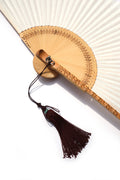 Hapjukseon white folding fan by Kim Dong-sik