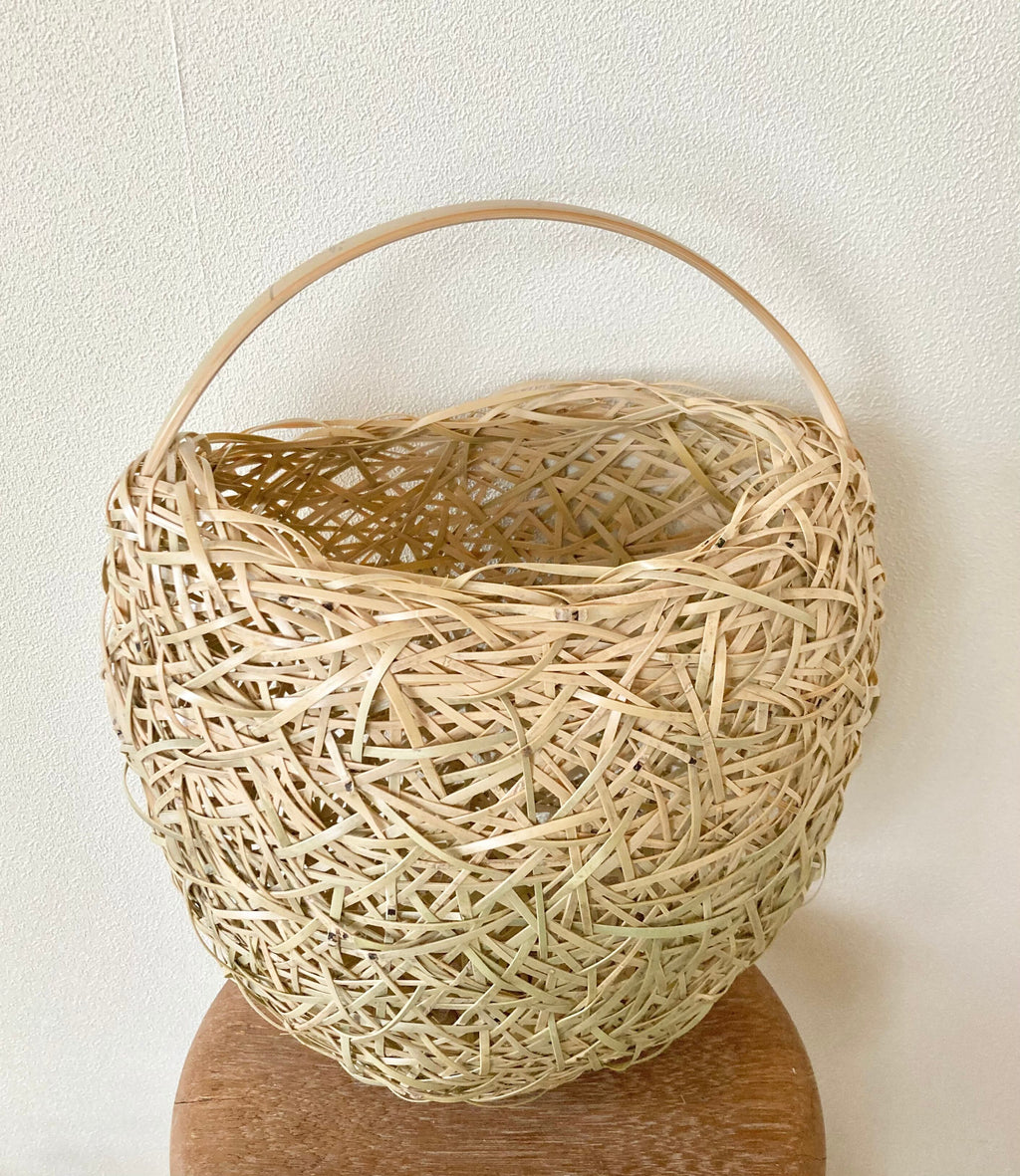 Mochiki Yurika Bamboo Basket Ao