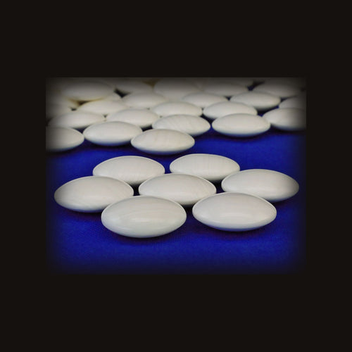 Hyuga clamshell go stones, Snow grade No. 30