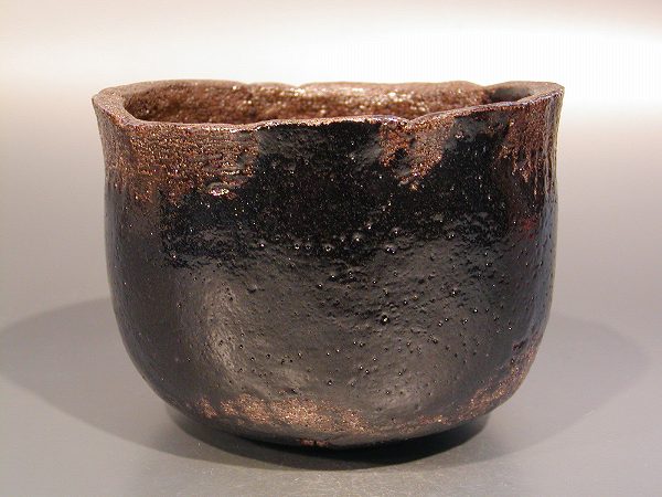 Nakamura Kohei Black Raku Tea Bowl Amagumo