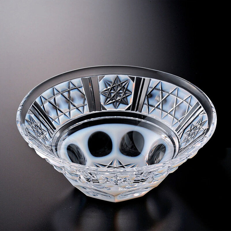Shimadzu Satsuma Kiriko Shimuja Flat Bowl